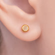 Topos Circulo Circón X Par Rodinados / 3mm