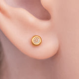 Topos Circulo Circón X Par Rodinados / 3mm