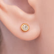 Topos Circulo Circón X Par Rodinados / 4mm