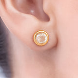 Topos Circulo Circón X Par Rodinados / 8mm