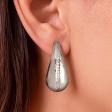 Topos Gota Circon 19 Plateado X Par Rodinados / 3 Cm