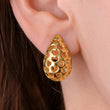 Topos Gota Corazones 20 Dorado X Par Rodinados / 1.7 Cm