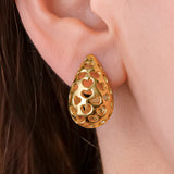 Topos Gota Corazones 20 Dorado X Par Rodinados / 1.7 Cm