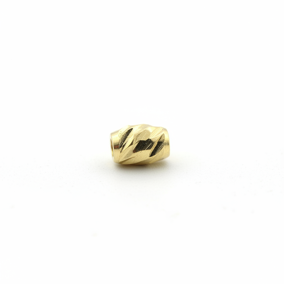 Tambor Diamantado Oro Laminado 4mm Dorado