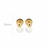 Topos Balin 3 mm Oro Laminado x par