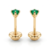 Topos Circon Verde 3mm Oro Laminado