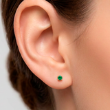 Topos Circon Verde 3mm Oro Laminado