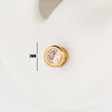 Topos Circulo Circón X Par Rodinados / 3mm