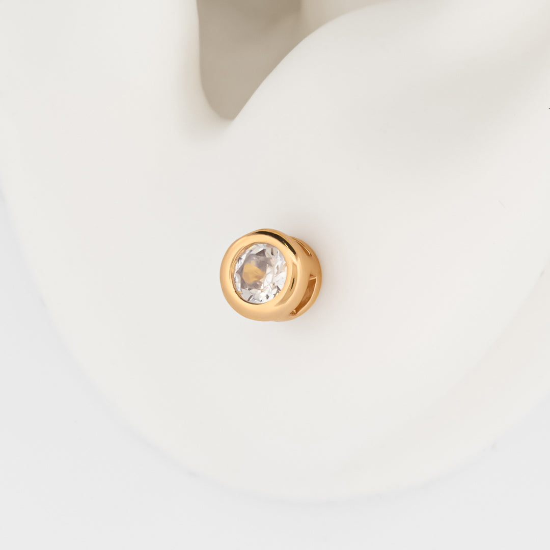Topos Circulo Circón X Par Rodinados / 3mm