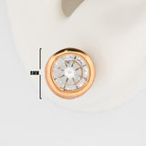 Topos Circulo Circón X Par Rodinados / 6mm