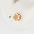 Topos Circulo Circón X Par Rodinados / 4mm
