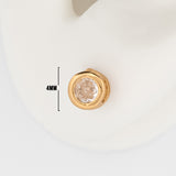 Topos Circulo Circón X Par Rodinados / 4mm