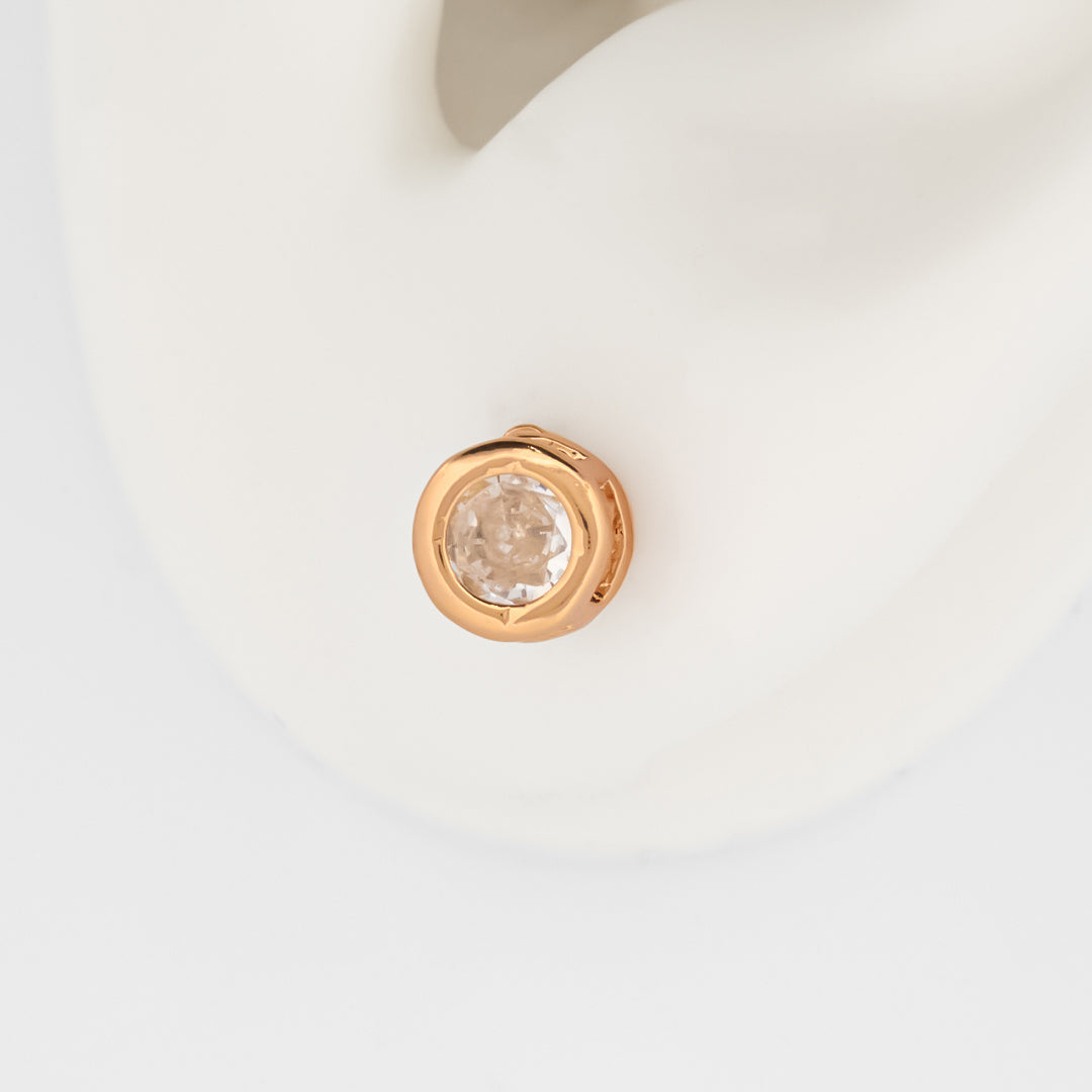 Topos Circulo Circón X Par Rodinados / 4mm