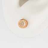 Topos Circulo Circón X Par Rodinados / 4mm