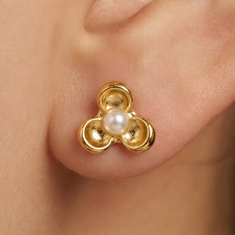 Topos Economy Flor Mini Perla Fantasía x Par