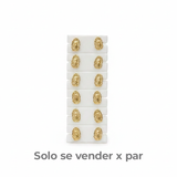 Topos Virgen Guadalupe Oro Laminado x par