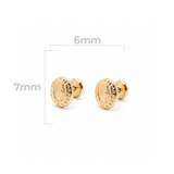 Topos Virgen Milagrosa Oro Laminado x par