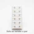 Topos circon 3mm Oro Laminado
