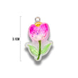 Dije Acrílico Tulipan Glitter