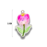 Dije Acrílico Tulipan Glitter