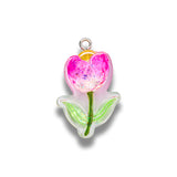 Dije Acrílico Tulipan Glitter