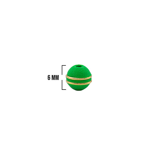 Bola Neopreno 2 Argollas Doradas / Verde Neón