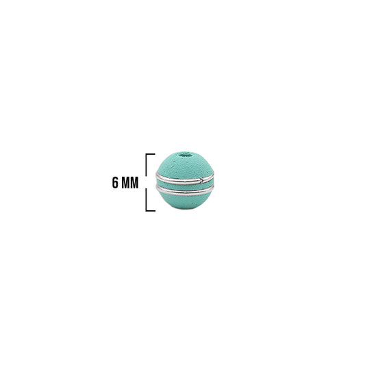 Bola Neopreno 2 Argollas Plateadas / Verde Menta