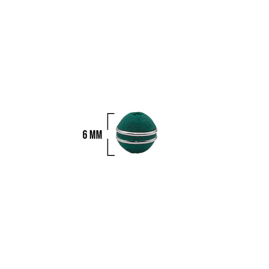 Bola Neopreno 2 Argollas Plateadas / Verde Oscuro