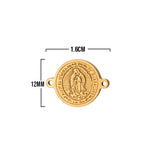 Dije Virgen Guadalupe 12mm Dorado De Acero