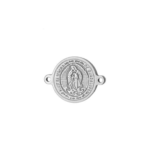 Dije Virgen Guadalupe 12mm Plateado De Acero