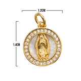 Dije Virgen Guadalupe Nacarada Collar Dorado Rodinado