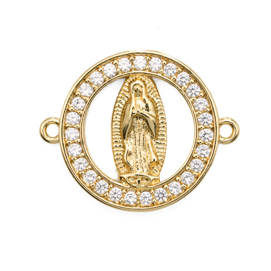 Dije Virgen Guadalupe Pulsera Dorado Rodinado