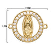 Dije Virgen Guadalupe Pulsera Dorado Rodinado