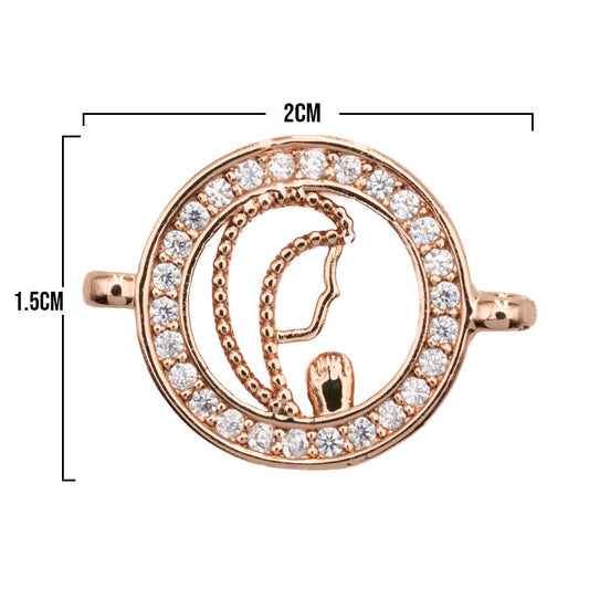 Dije Virgen Maria Pulsera Rosado Rodinado
