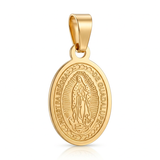 Virgen Guadalupe Collar Dorado De Acero