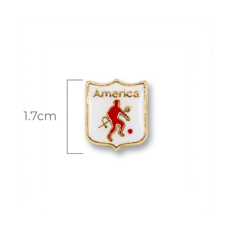Dije Escudo America De Cali Gold Filled