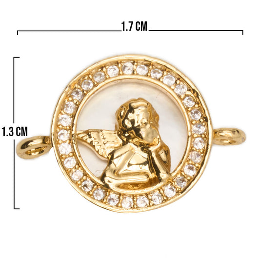 Dije Angel Nacarado Pulsera Rodinado