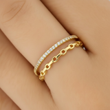 Anillo B #68 Rodinado