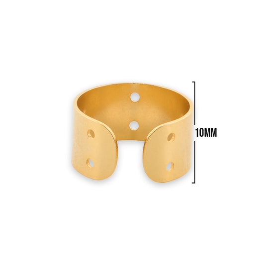 Base Anillo 10mm Para Tejer Miyuki / Mostacilla Por Unidad En Gold Filled