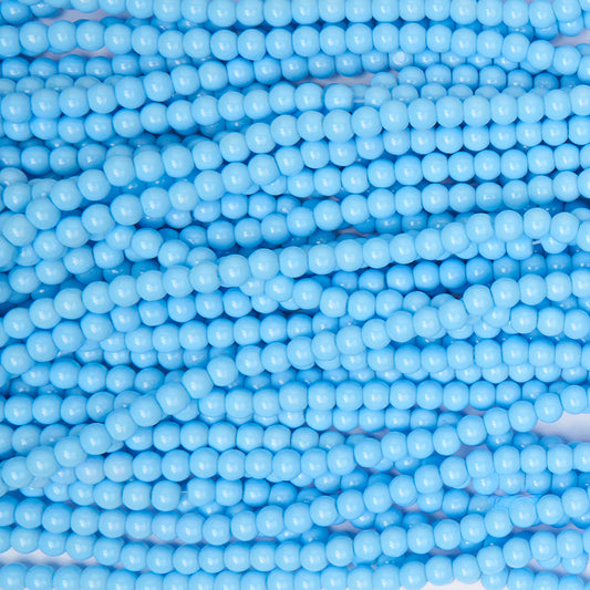 Perla de Vidrio 4mm / Azul Cielo Pastel / 24