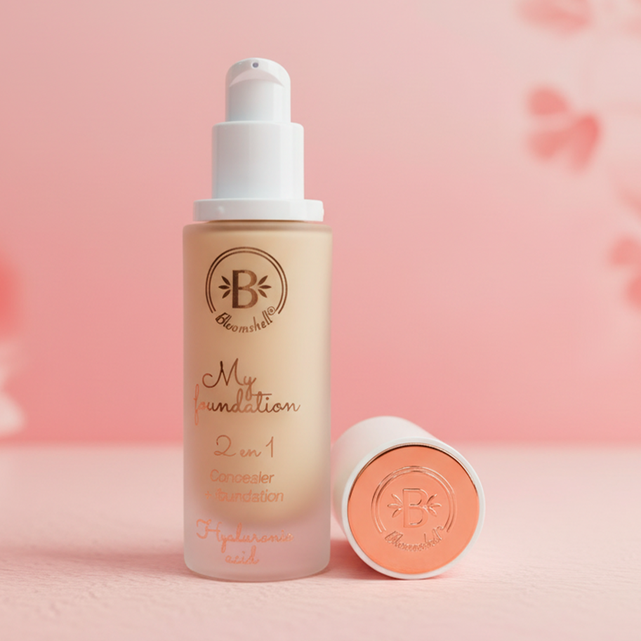 Base Líquida 2 en 1 Bloomshell Tono #02 Natural Beige x 38ml