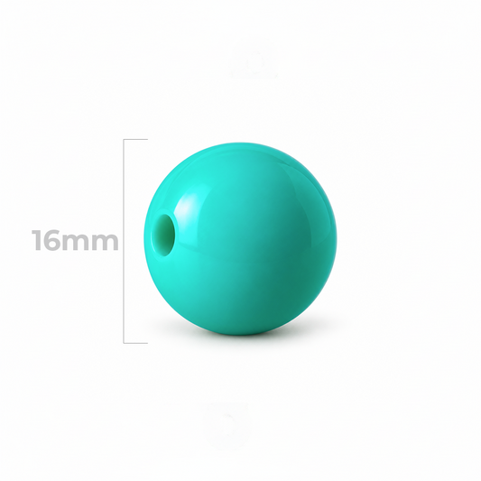 Bola Abaco 14mm Verde turqueza x Unidad
