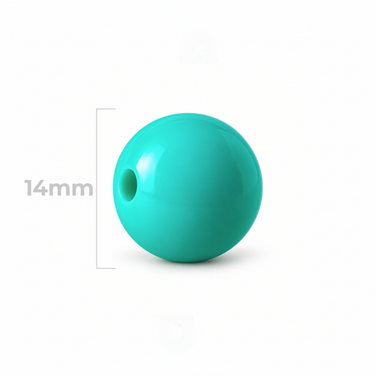 Bola Abaco 14mm Verde turqueza x Unidad