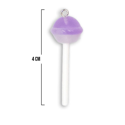 Dije Bombon Morado Acrílico