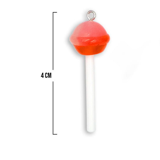 Dije Bombon Rojo Acrílico