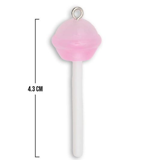 Dije Bombon Rosado Acrílico