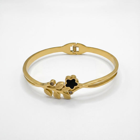 Brazalete Espiga Acero Dorado