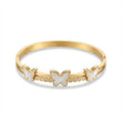 Brazalete Mariposas Acero Dorado