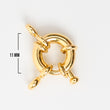 Broche Náutico Dorado Rodinado / 11 mm / X Unidad