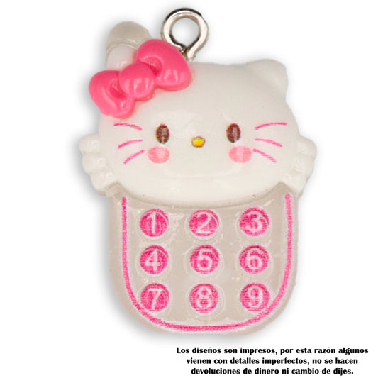 Dije Celular Hello kitty Sanrio Acrílico